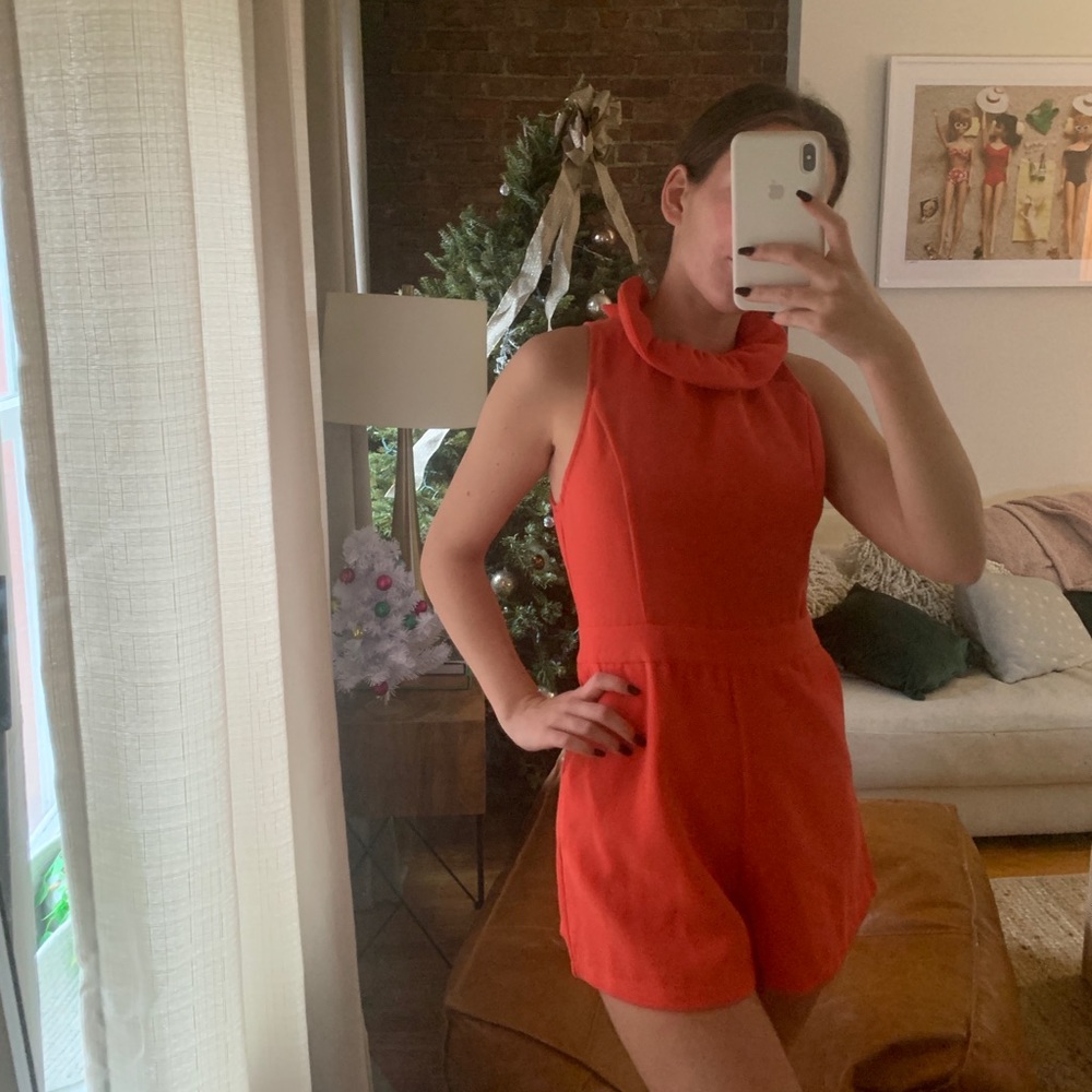 High Collar Romper
